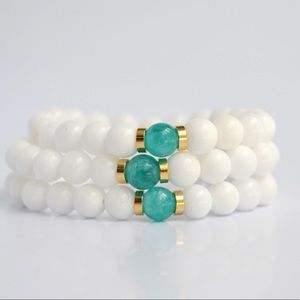 OVARIAN CANCER Awareness Gemstone Beaded Bracelet